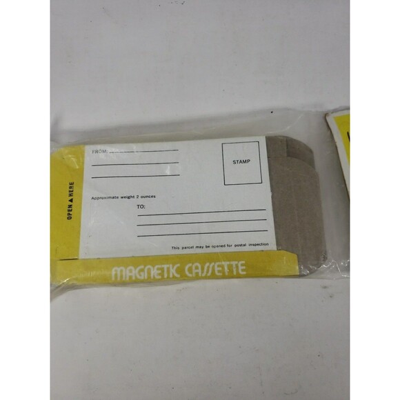 Vintage Magnetic Cassette Tape Mailing Boxes FW Woolworth New Sealed 10 Pack - Picture 6 of 16